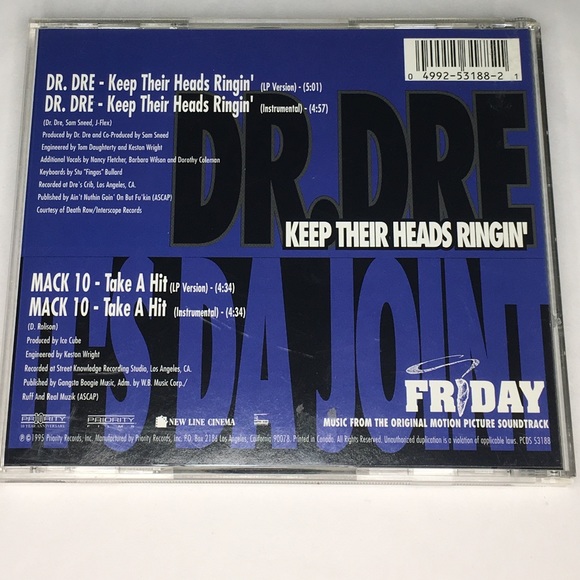 Friday - Music from the Original Soundtrack (Dr. Dre/Mac 10) - Picture 3 of 3
